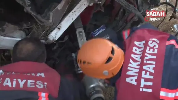 Ankara'da takla atan TIR’ın sürücüsü öldü