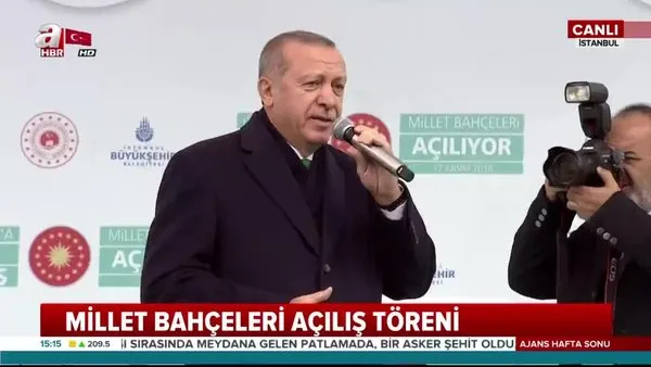 Cumhurbaşkanı Erdoğan, Millet Bahçeleri’nin açılış töreninde önemli açıklamalarda bulundu