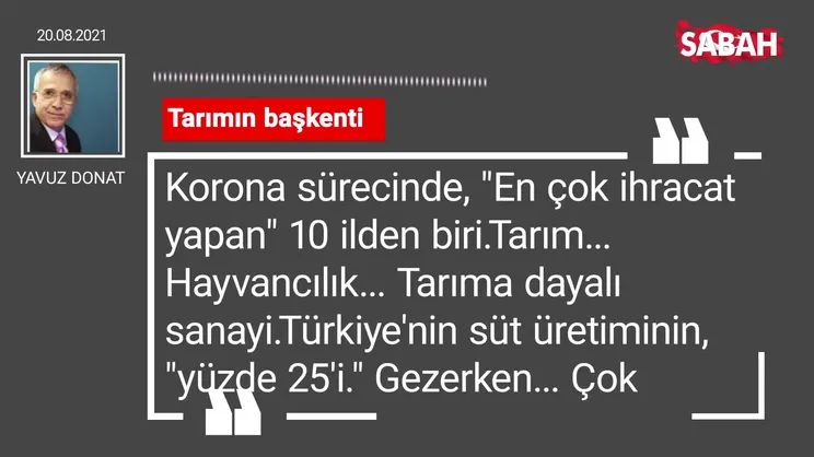 Yavuz Donat | Tarımın başkenti