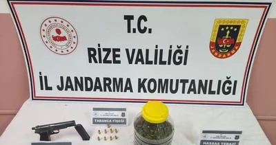 Kalkandere’de esrar ve silah çıktı! #rize