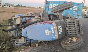 Kamyon traktöre çarptı: 1 ölü, 1 yaralı