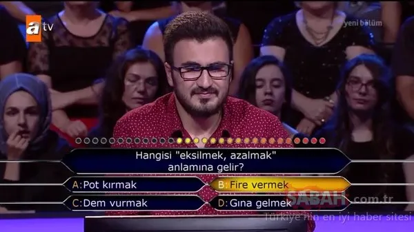 Kim Milyoner Olmak İster? 770. Bölüm tüm soru ve cevapları