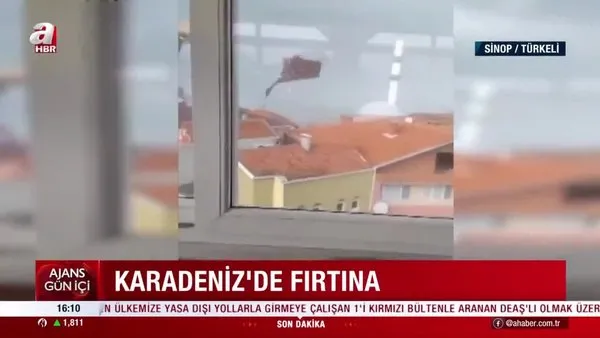 Sinop'ta korku dolu anlar! Çatı uçtu, facianın eşiğinden dönüldü | Video