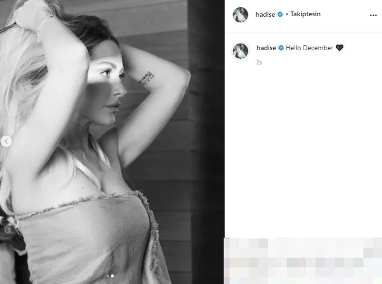 Hadise'den ayrılık sonrası ilk paylaşım