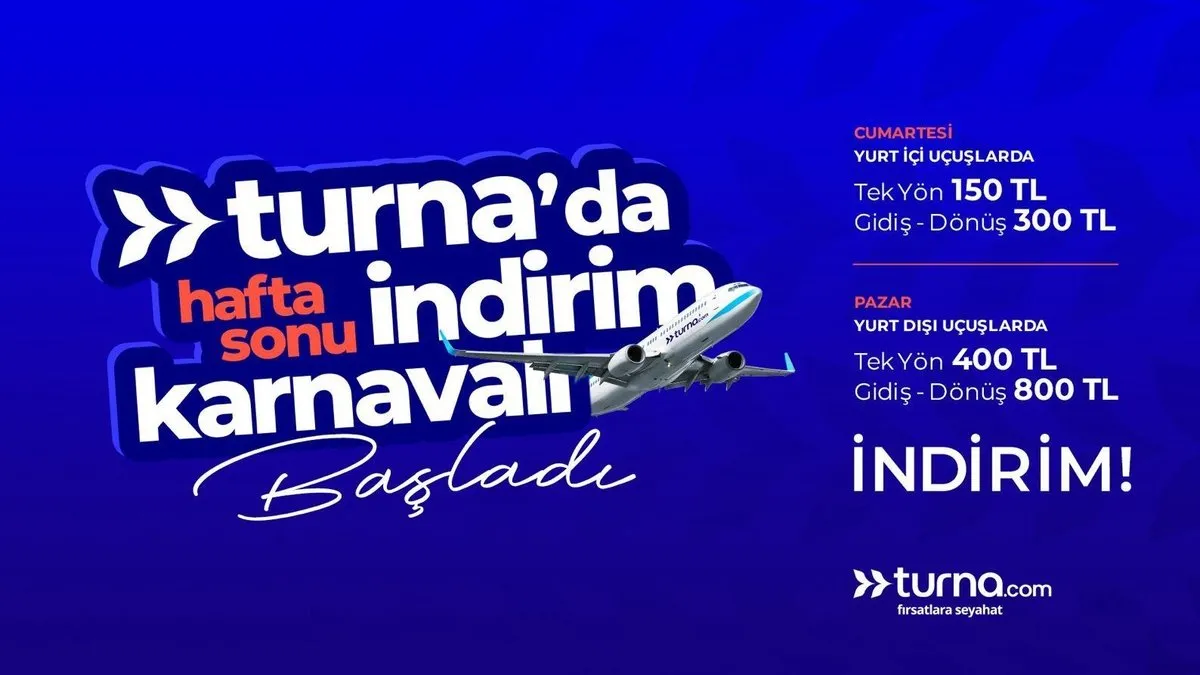 Turna.com’dan Hafta Sonu İndirim Karnavalı Başlıyor