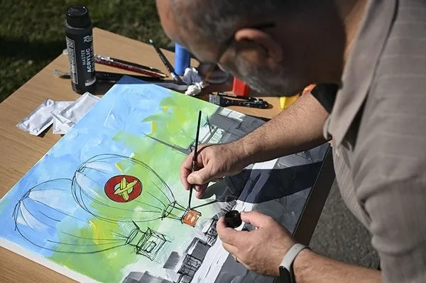 Cumhurbaşkanlığı Külliyesi’nde sıcak hava balonu etkinliği