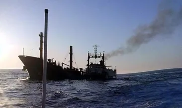 Yemen açıklarında mayın patladı: Yük gemisi havaya uçtu!