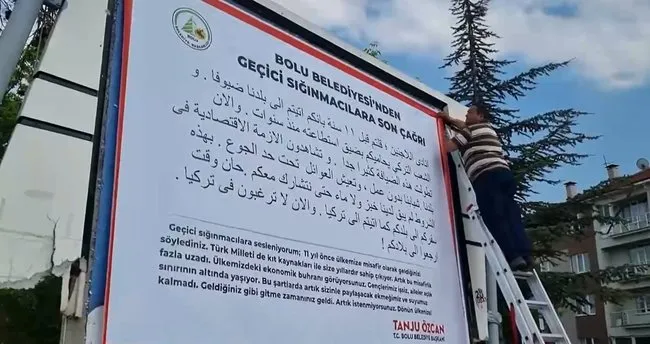 CHP'li Tanju Özcan'dan provokatif hamle: Bilboardlardan sığınmacıları tehdit etti!