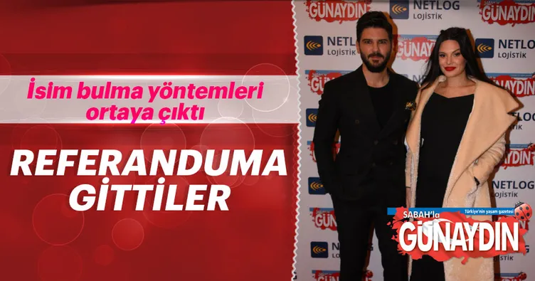 Tolgahan Sayışman-Almeda Abazi çifti bebeğin ismi için referanduma gitti