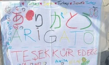 Türk çocuklardan Japonları duygulandıran not