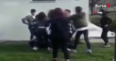 Son dakika: Bursa’da utanç verici olay! Genç kızların tekme tokat sevgili kavgası kamerada | Video