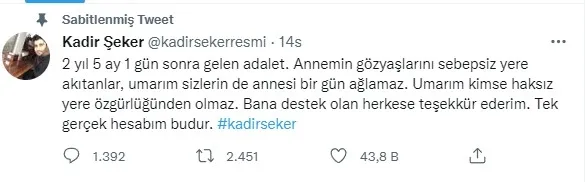 Son dakika: Kadir Şeker açıklama yaptı: Son nefesime kadar...