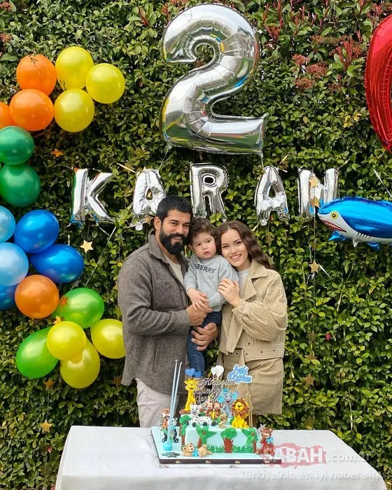 Fahriye Evcen ile Burak Özçivit’in üzerine titrediği oğlu Karan 2 yaşında! Özçivit ailesinin kutlama pozları sosyal medyayı yıktı geçti!