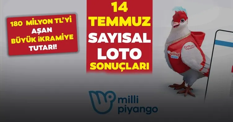 Sayısal Loto sonuçları son dakika belli oldu! Milli Piyango Online ile 14 Temmuz Çılgın Sayısal Loto çekiliş sonuçları - MPİ bilet sorgulama