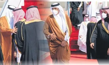 Katar Emiri ile Prens Selman kucaklaştı