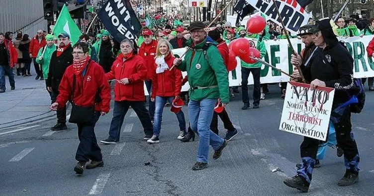 Belçika’da çalışanlardan protesto
