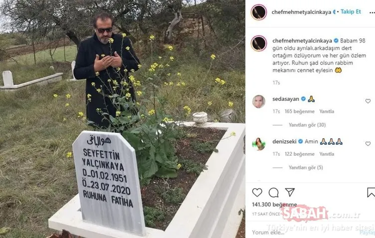 MasterChef yarışmasının Mehmet Şef’i Mehmet Yalçınkaya özlemini sosyal medyadan dile getirdi! İşte ünlü şef Mehmet Yalçınkaya babasının mezarı başından paylaştı...