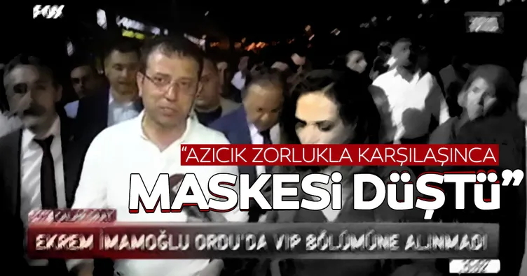 Azıcık zorlukla karşılaşınca yüzündeki maske düştü