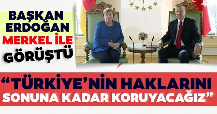 Son dakika: Başkan Erdoğan, Merkel ile görüştü... Gündem Doğu Akdeniz