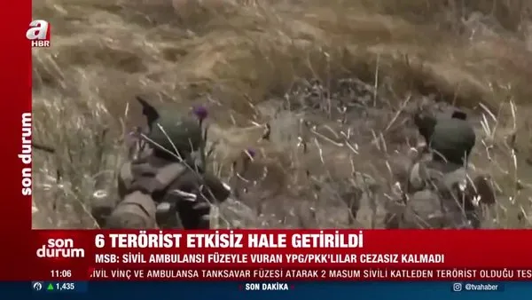 Fırat Kalkanı'ndaki hain saldırı cezasız kalmadı! 6 PKK/YPG'li etkisiz hale getirildi | Video