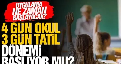 Türkiye’de okullar 4 gün mü olacak? Milli Eğitim Bakanlığı ilkokul, ortaokul ve lise okullar 4 güne mi düşüyor, ne zaman gerçekleşecek?
