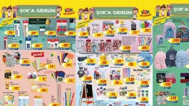 ŞOK AKTÜEL KIRTASİYE ÜRÜNLERİ✏️🎒26 Ağustos-9 Eylül 2025 ŞOK kampanyalar: okul çantası, defter,kalem,boyalar...
