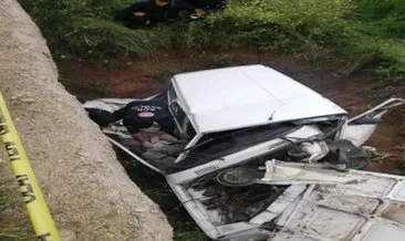 Kırıkkale’de feci kaza! Otomobil menfeze düştü: 1 ölü, 3 yaralı