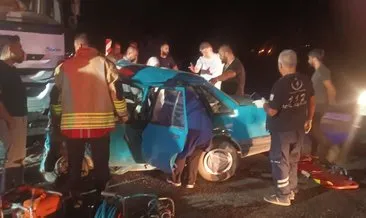 TIR ile otomobil kafa kafaya çarpıştı: 3 ölü #kahramanmaras