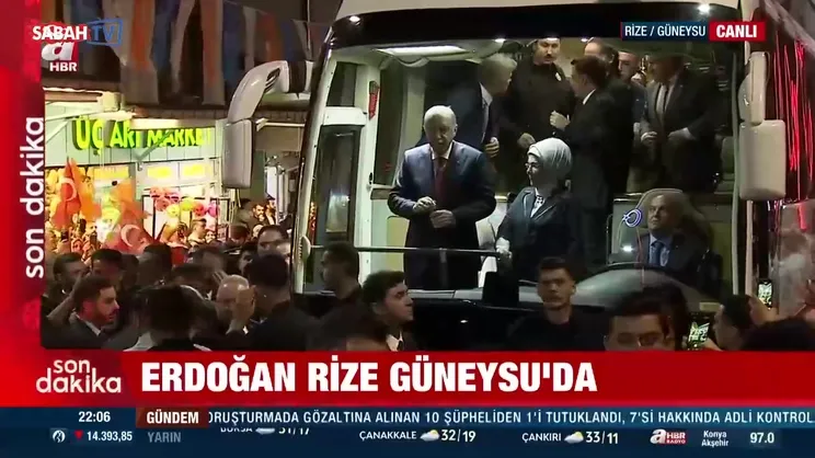 Başkan Erdoğan baba ocağı Güneysu'da!