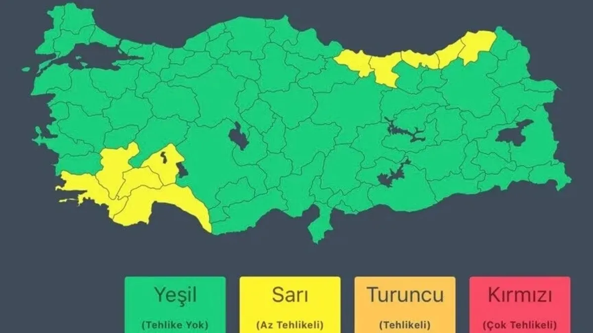 İçişleri Bakanlığından 10 il için “sarı” kodlu meteorolojik uyarı! İçişleri Bakanlığından 10 il için “sarı” kodlu meteorolojik uyarı!