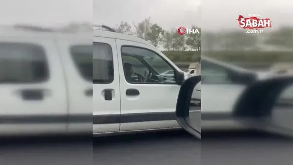 TEM Otoyolu’nda direksiyonda “zurna” çalan sürücüye ceza yağdı | Video