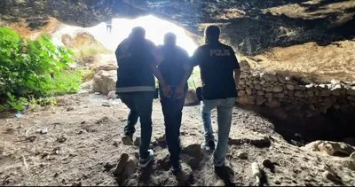 17 yıl 3 ay hapis cezası ile aranıyordu: Saklandığı mağarada yakalandı! #mersin