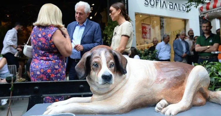 Şişli Belediyesi sokak köpeğinin heykelini dikip törenle açtı...
