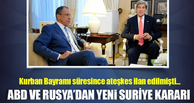 ABD ve Rusya’dan Suriye konusunda yeni karar