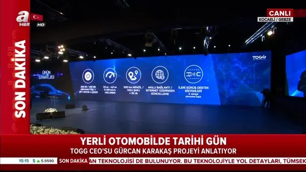 İşte Yerli otomobilin özellikleri! TOGG CEO'su Gürcan Karakaş anlattı!