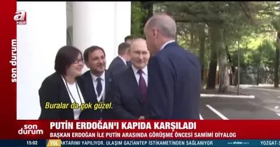 Başkan Erdoğan ile Putin arasında görüşme öncesi samimi diyalog