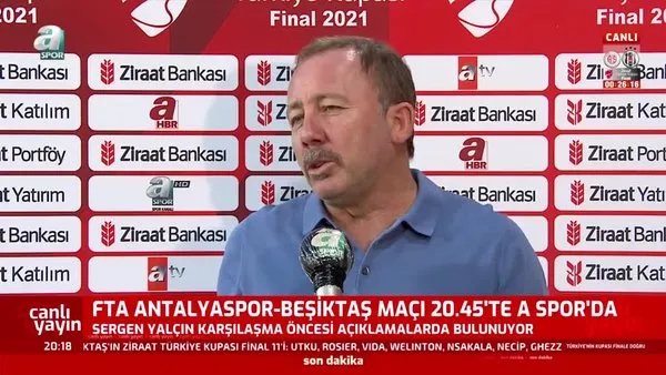 Antalyaspor-Beşiktaş maçı öncesi Sergen Yalçın konuştu! 