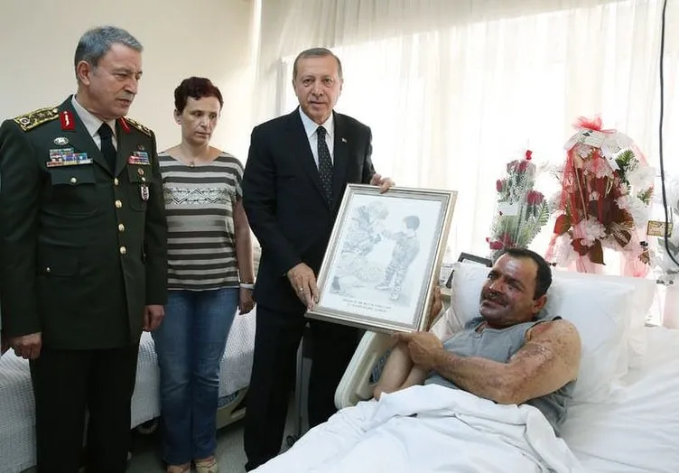 Erdoğan’dan o Kahramana ziyaret