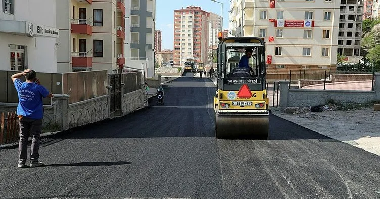 Talas asfalt çalışmaları devam ediyor