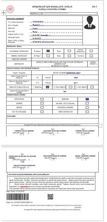 Sağlık kurulu raporu örneği Sağlık kurulu raporu örneği