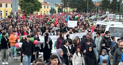Sivas’ta 2 bin kişi Filistin için yürüdü #sivas