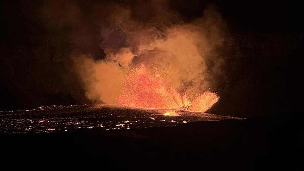 Hawaii'deki Kilauea Yanardağı patladı! Lavlar 80 metre yüksekliğe ulaştı