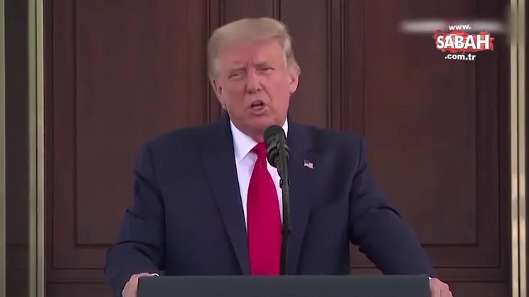 ABD Başkanı Trump'tan muhabire şaşırtan istek: Maskeni çıkar da konuş! | Video