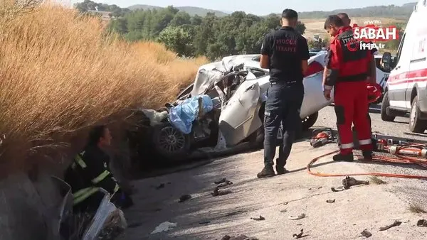 Tuğla yüklü tır, otomobille çarpıştı: 2 ölü | Video