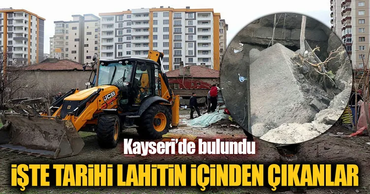 Kayseri’de bulunan lahitin içi açıldı