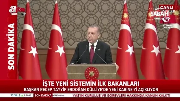 Başkan Erdoğan yeni kabineyi böyle açıkladı! 2018 bakan listesini