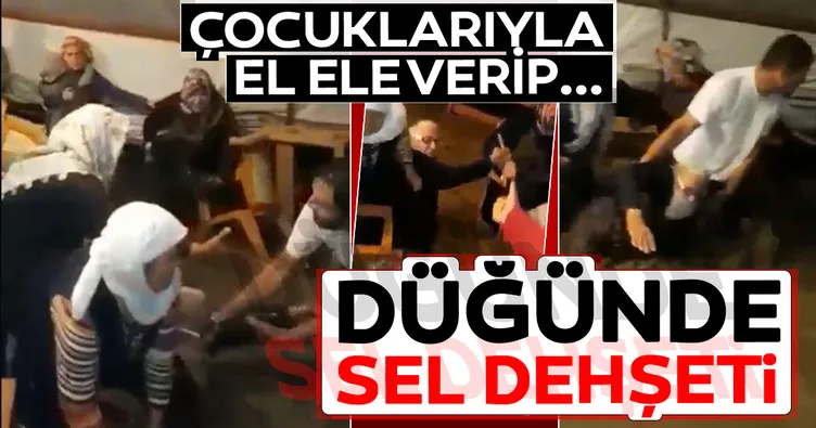 Düğünde sel dehşeti