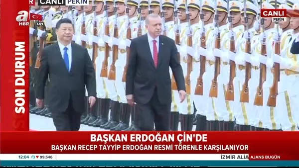 Cumhurbaşkanı Erdoğan, Çin Devlet Başkanı Şi Cinping tarafından resmi törenle karşılandı