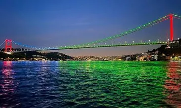 İstanbul’da köprüler Azerbaycan’ın renkleri ile donatıldı