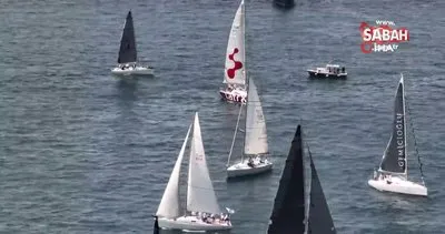 İstanbul Boğazı’nda yapılan yelkenli yarışı kartpostallık görüntüler oluşturdu | Video